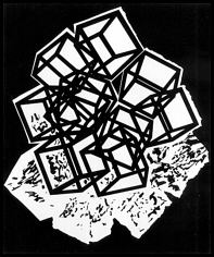 KUBESPIL seriegrafi. 1982 60x50 cm