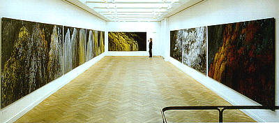"PANORAMA" 1992, hver 180x360 cm. ophængt i Kunstforeningen, København, 1992