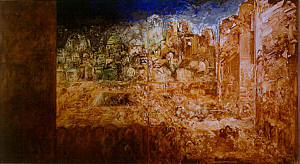 "City of the day". 1999. 210x380 cm.