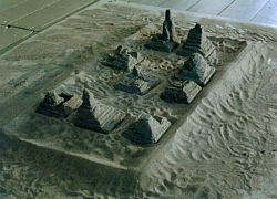 Model til sandslotte, 60x100x15 cm.